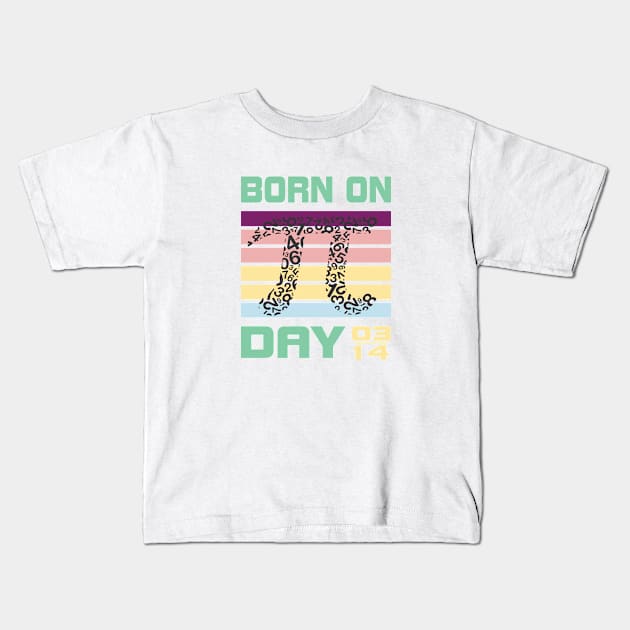 PI Day Born on PI day Kids T-Shirt by A Zee Marketing